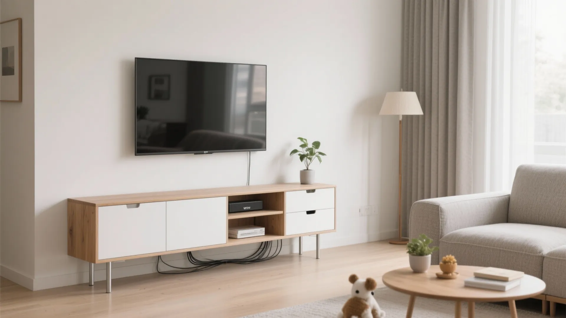 Minimalist TV Stand Storage