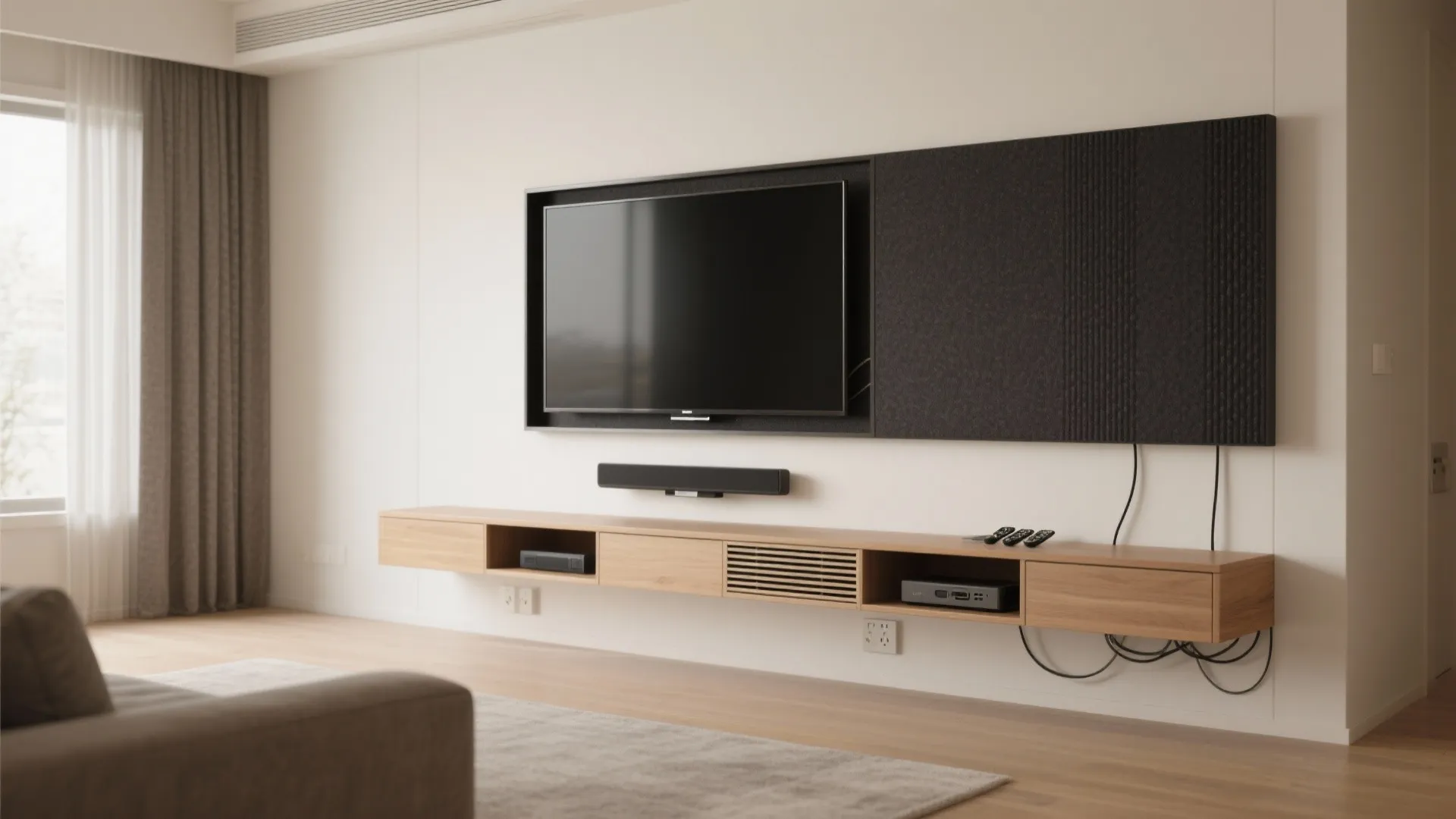 Minimalist Wall With Concealed Storage