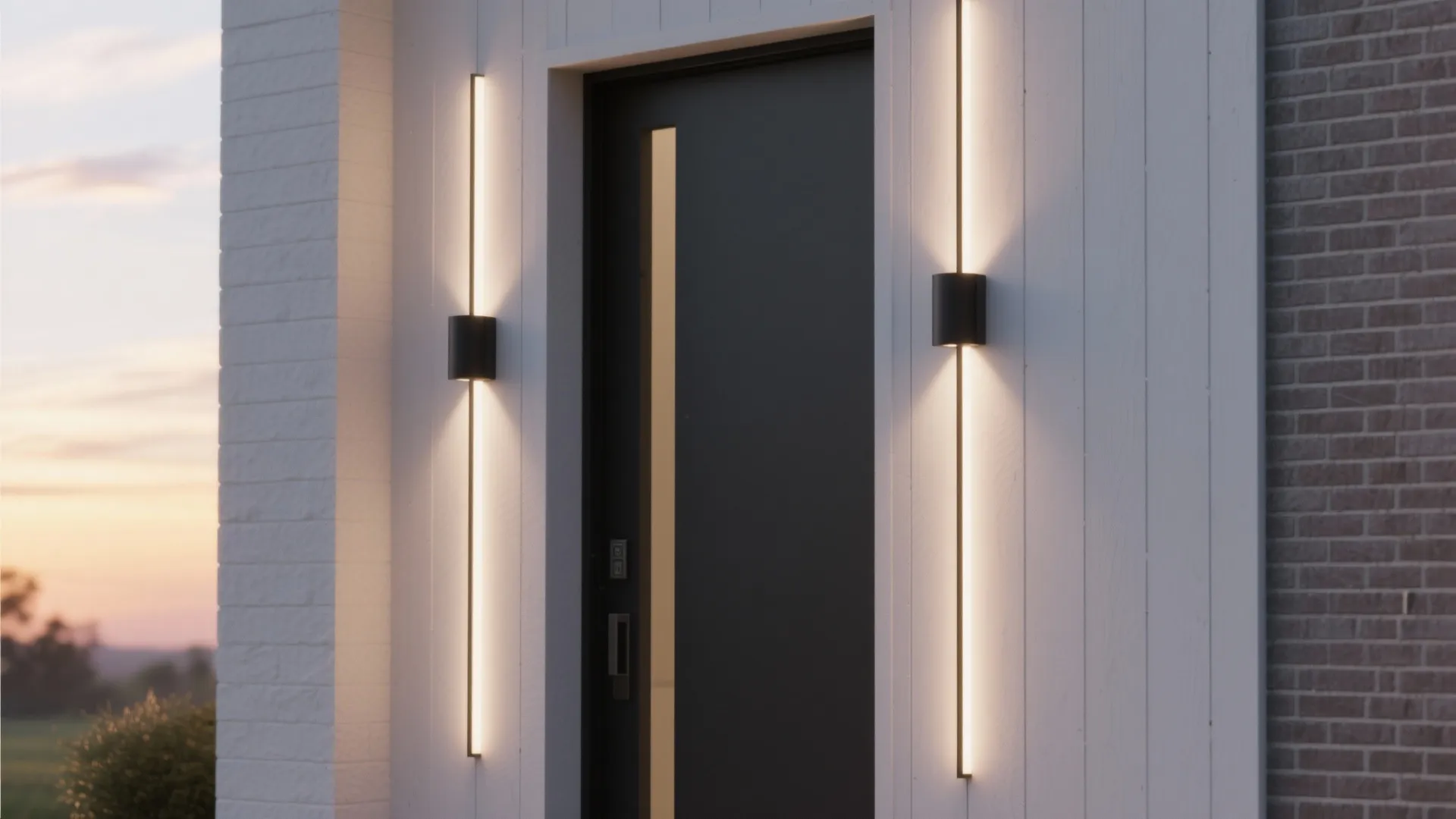 Minimalist up-and-down sconces for a clean façade