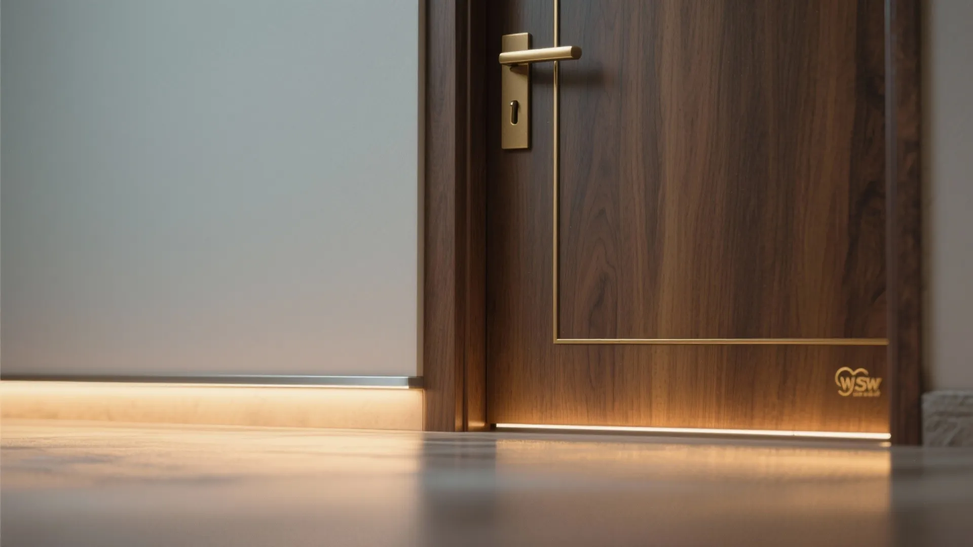 5) Minimal veneer, concealed handles, and backlit trims