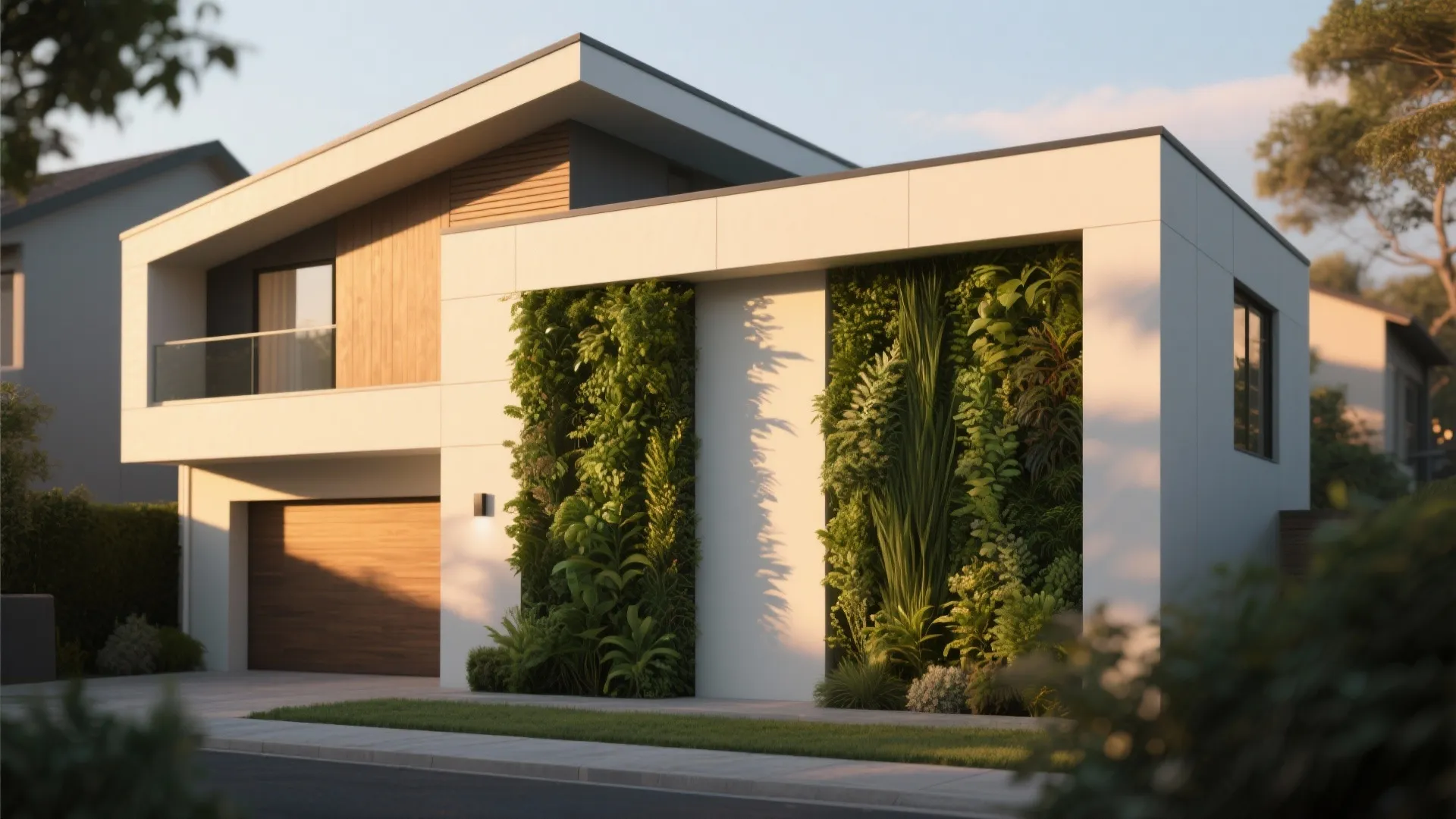 Idea 3: Minimal Lines with Vertical Gardens