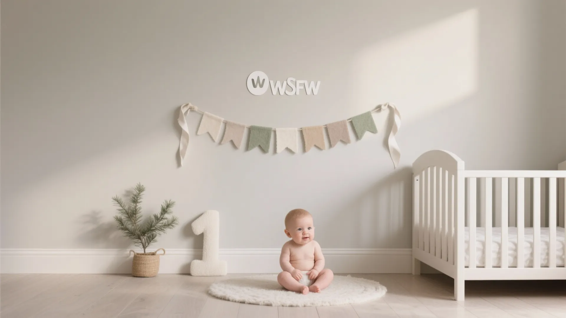 1) Minimal Milestone Wall: Neutral Backdrop, Maximum Flex