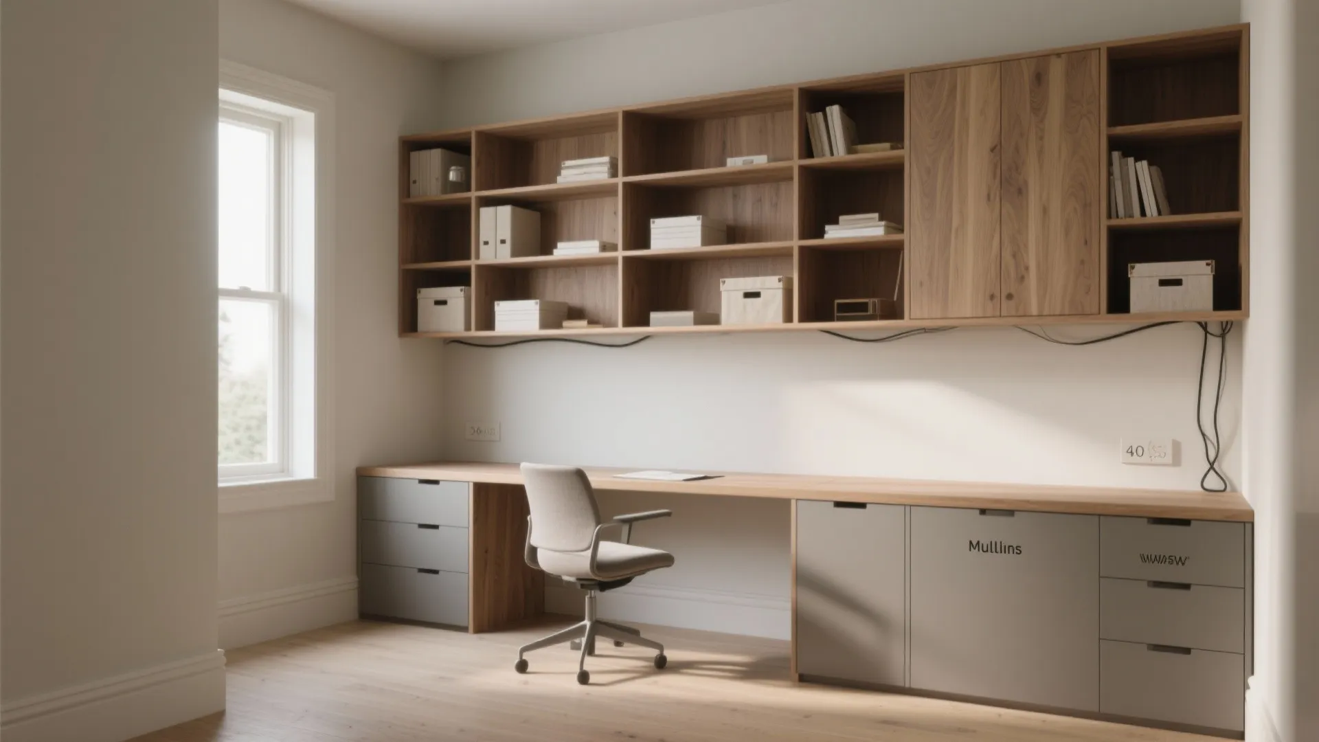 1) Minimal built-ins that follow the wall line