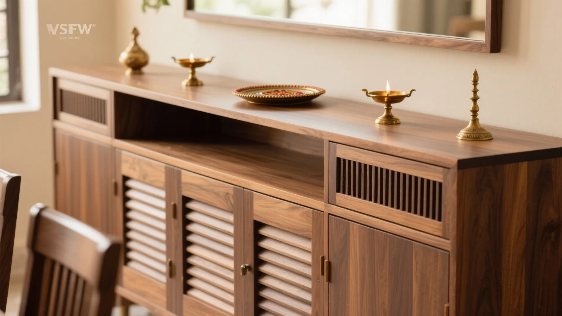 Minimalist Storage with Indian Material Warmth