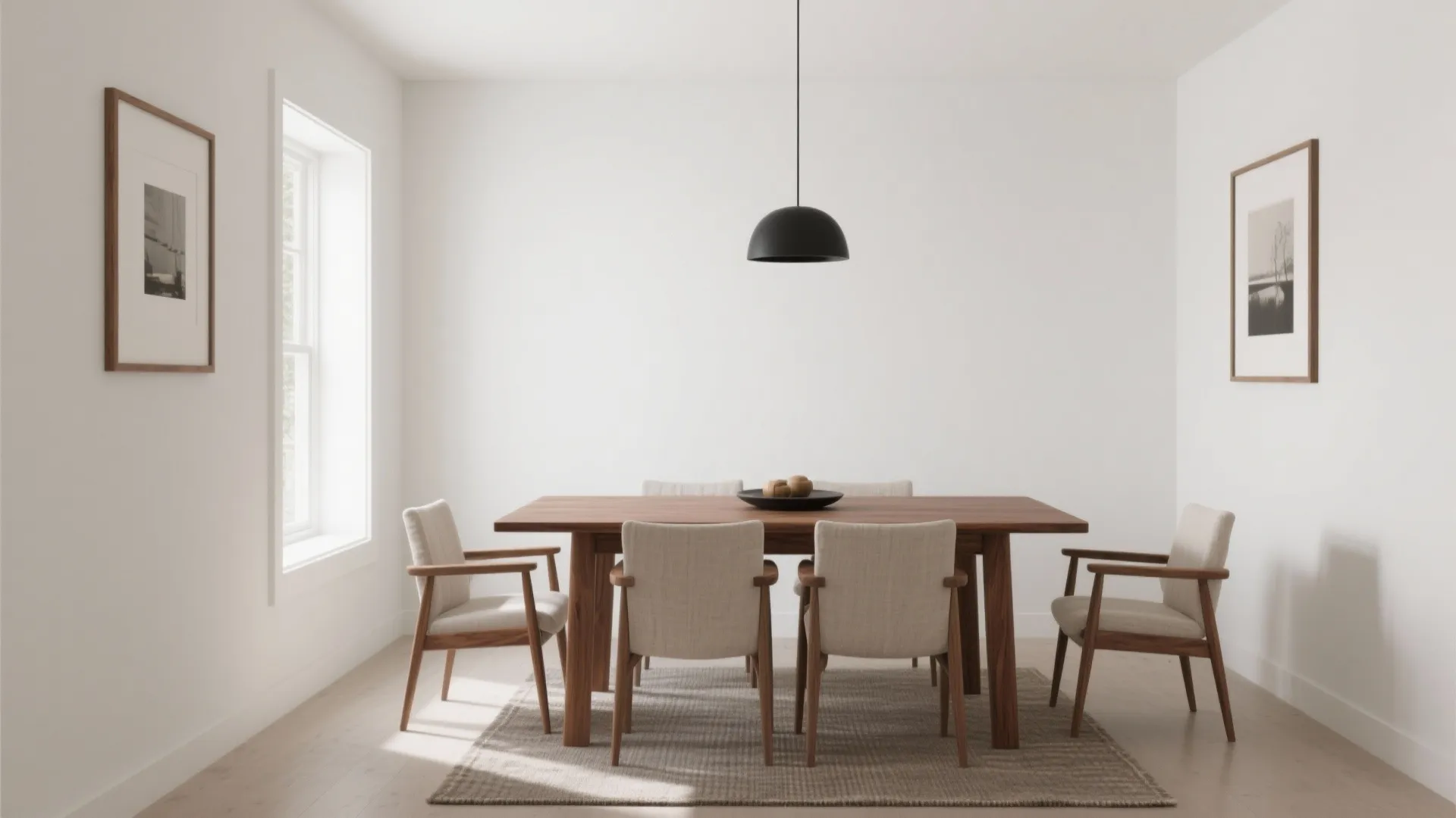 Minimalist palette with warm wood