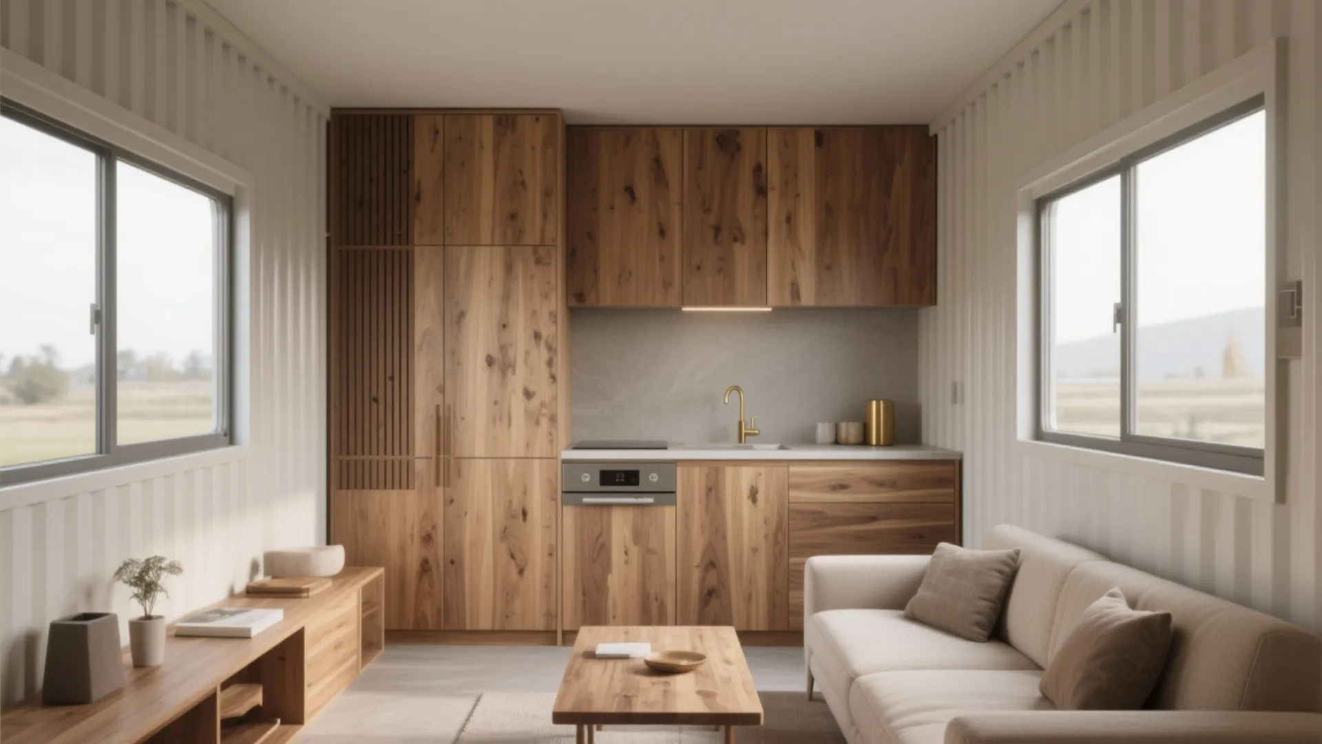 Elevated Minimalism with Warm Woods