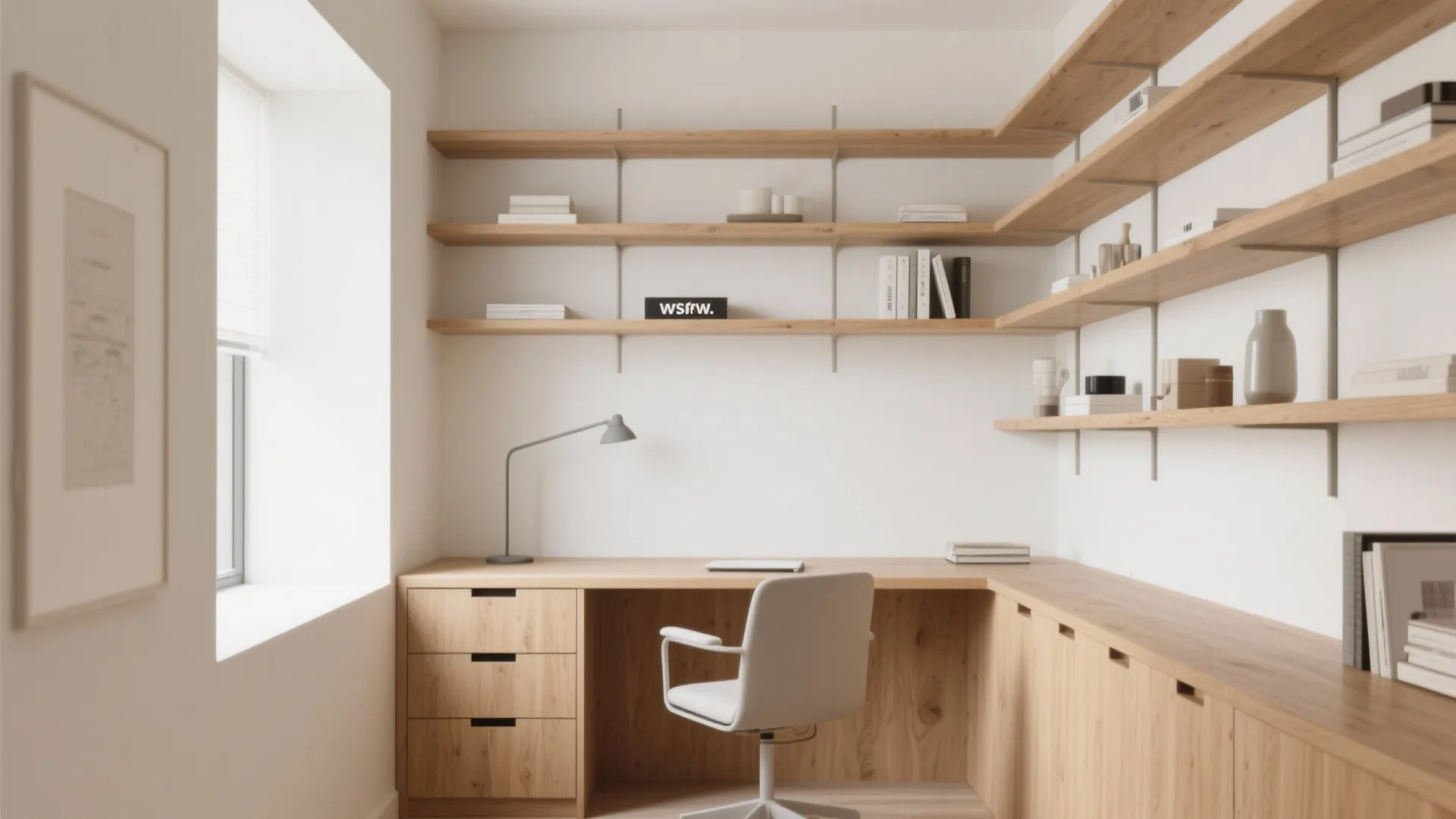 1) Minimal wood tones + clean-lined storage