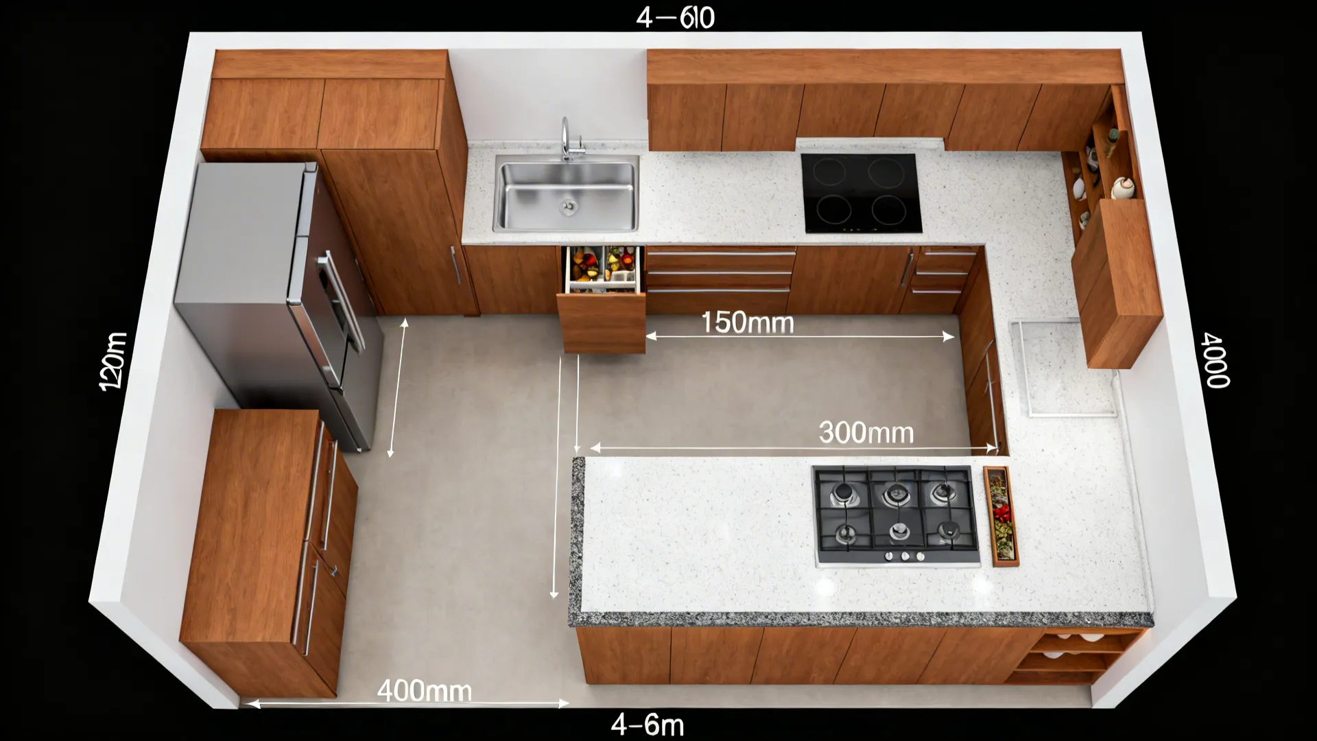 Clutter-Free Storage with a Minimal Work Triangle