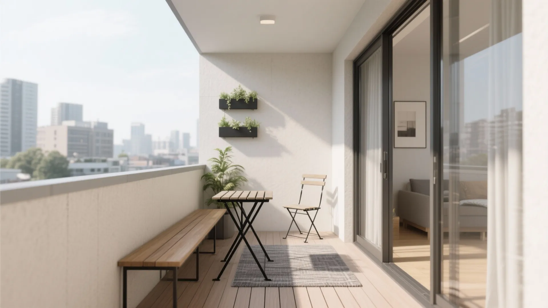 Minimalist Balcony Zoning