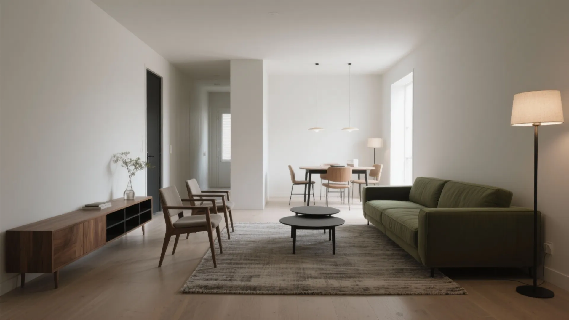 Minimalist Zoning in an Open Hall