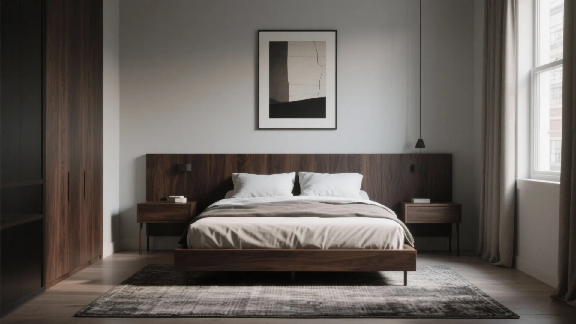 1. Dark Wood Minimalism