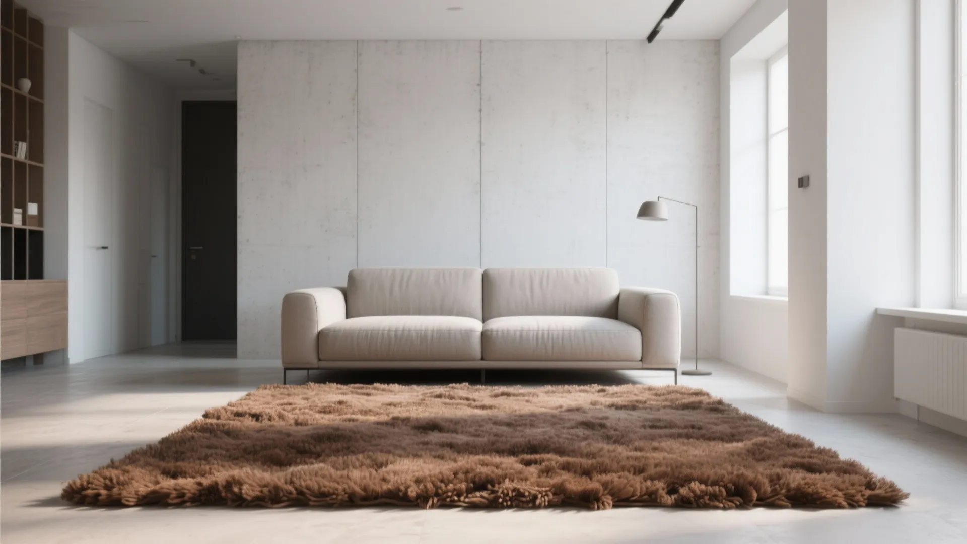 3. Use rugs to soften modern minimalism