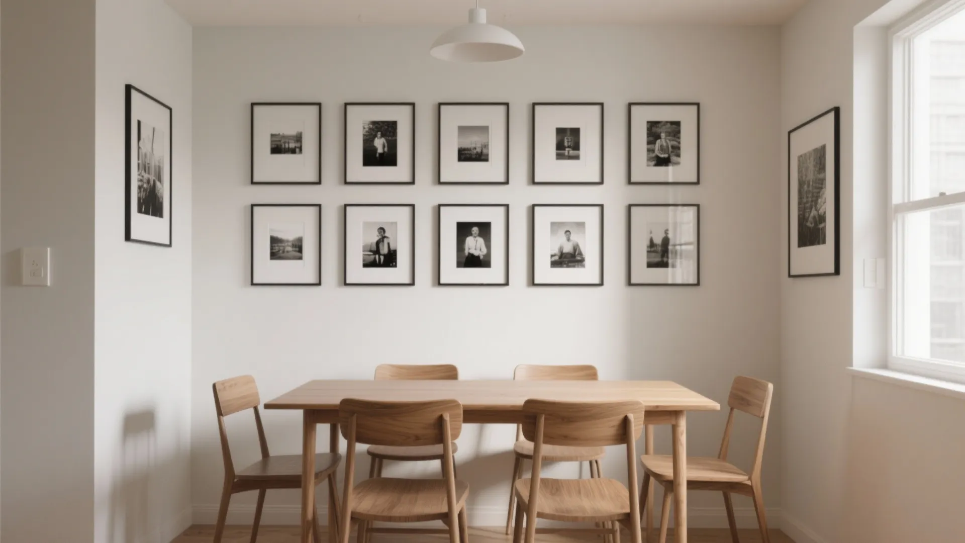 Minimalist framed art arrangement