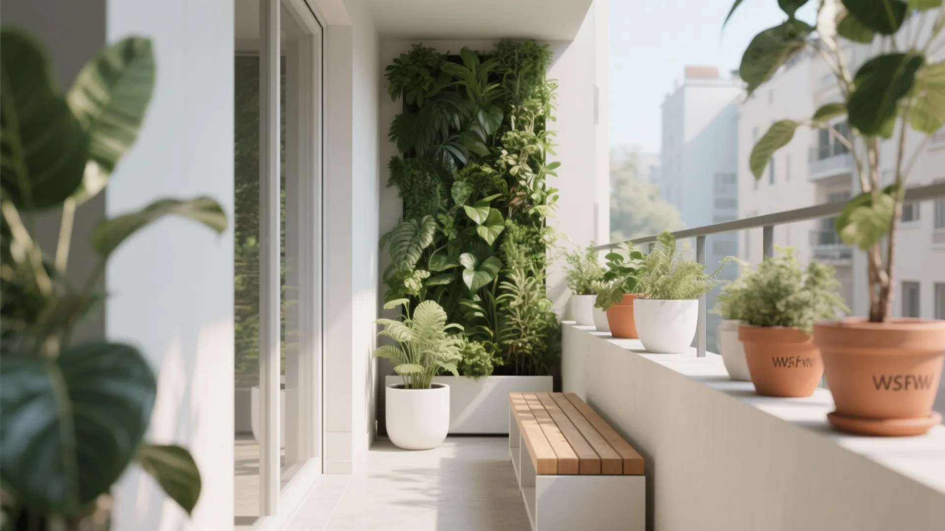 1. Minimalist Balcony Garden