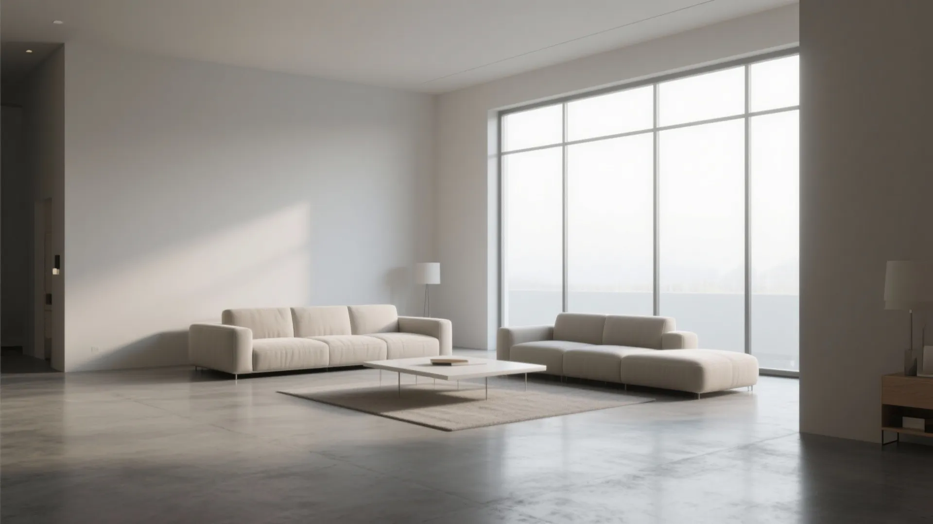 1. Minimalist Bare Floor Statement