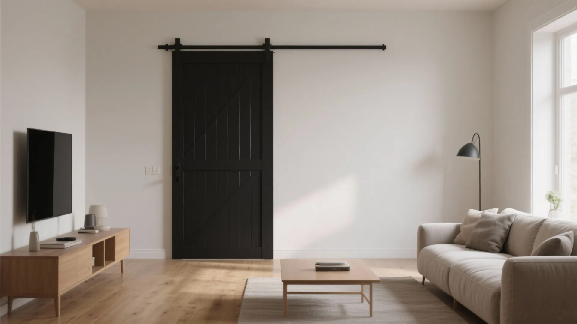 1. Minimalist Sliding Barn Door