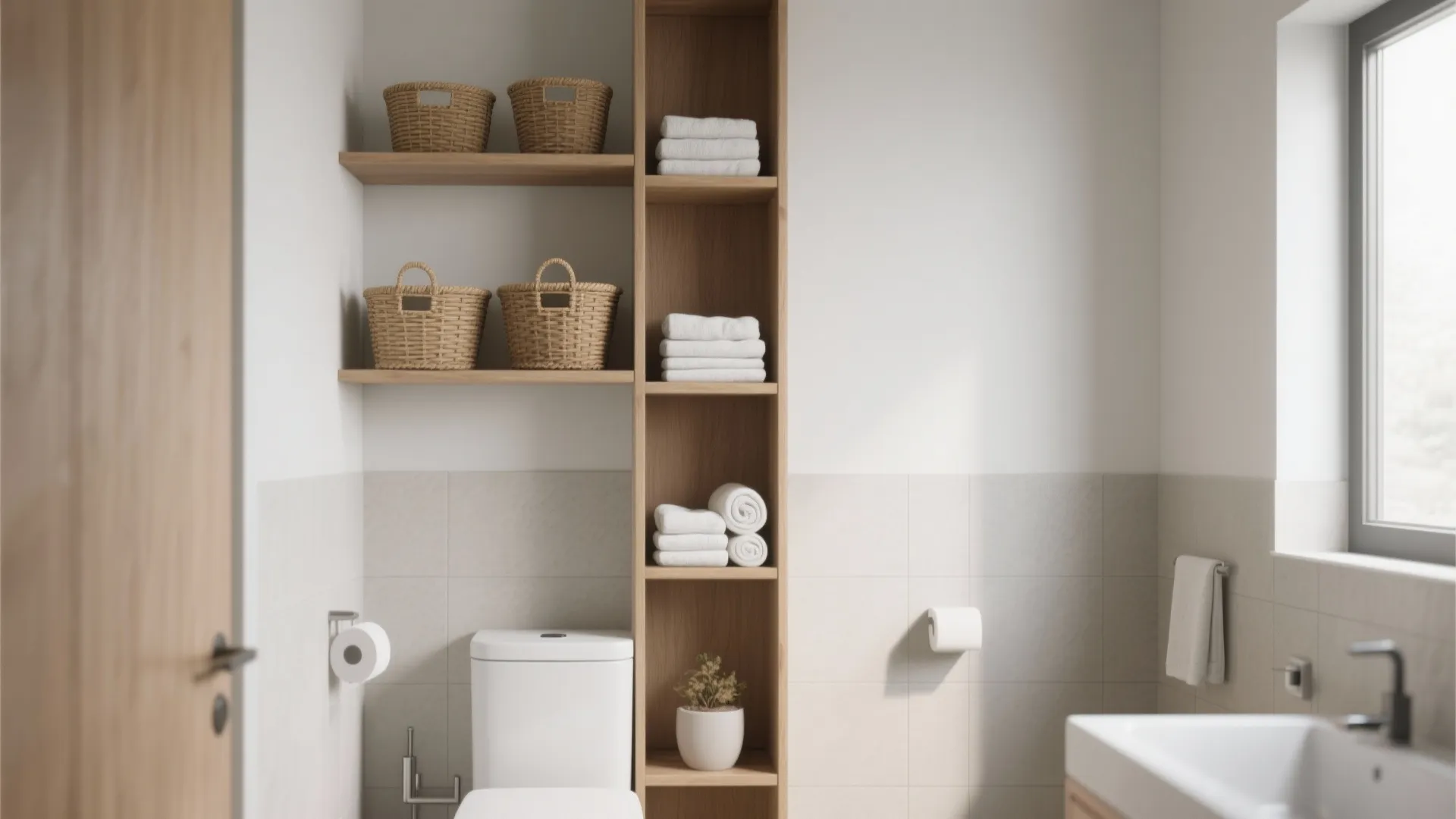 Minimalist shelving for vertical storage