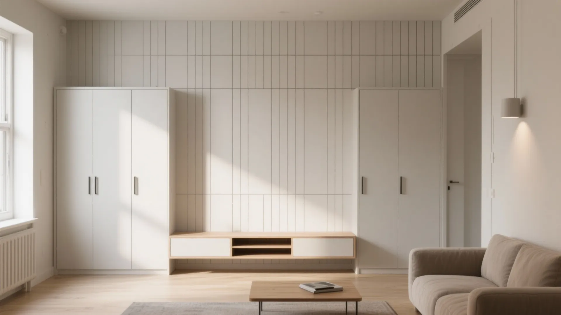 1) Minimalist Lines With Hidden Storage