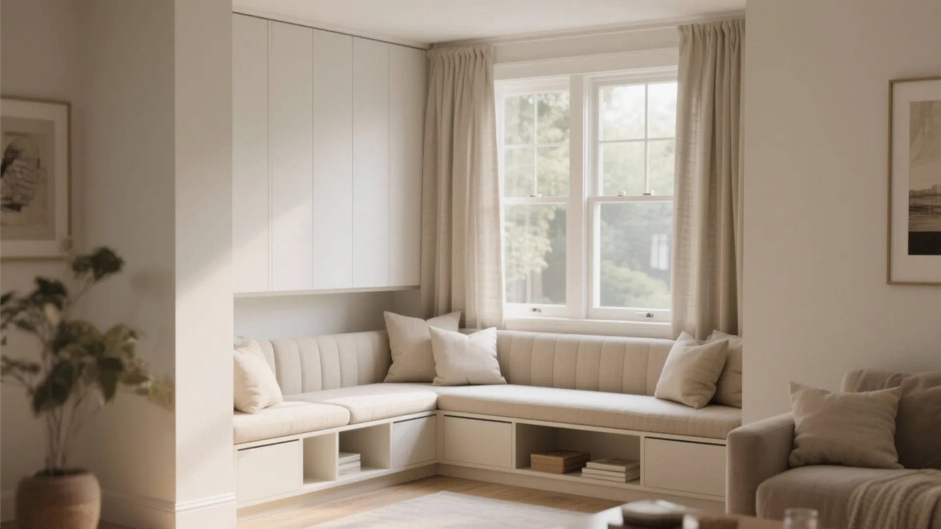 1. Minimalist Seating Nook