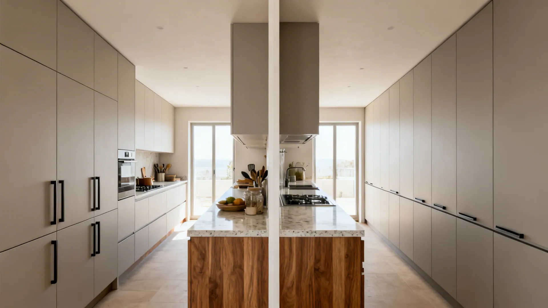Minimalist cabinet systems with hidden hardware