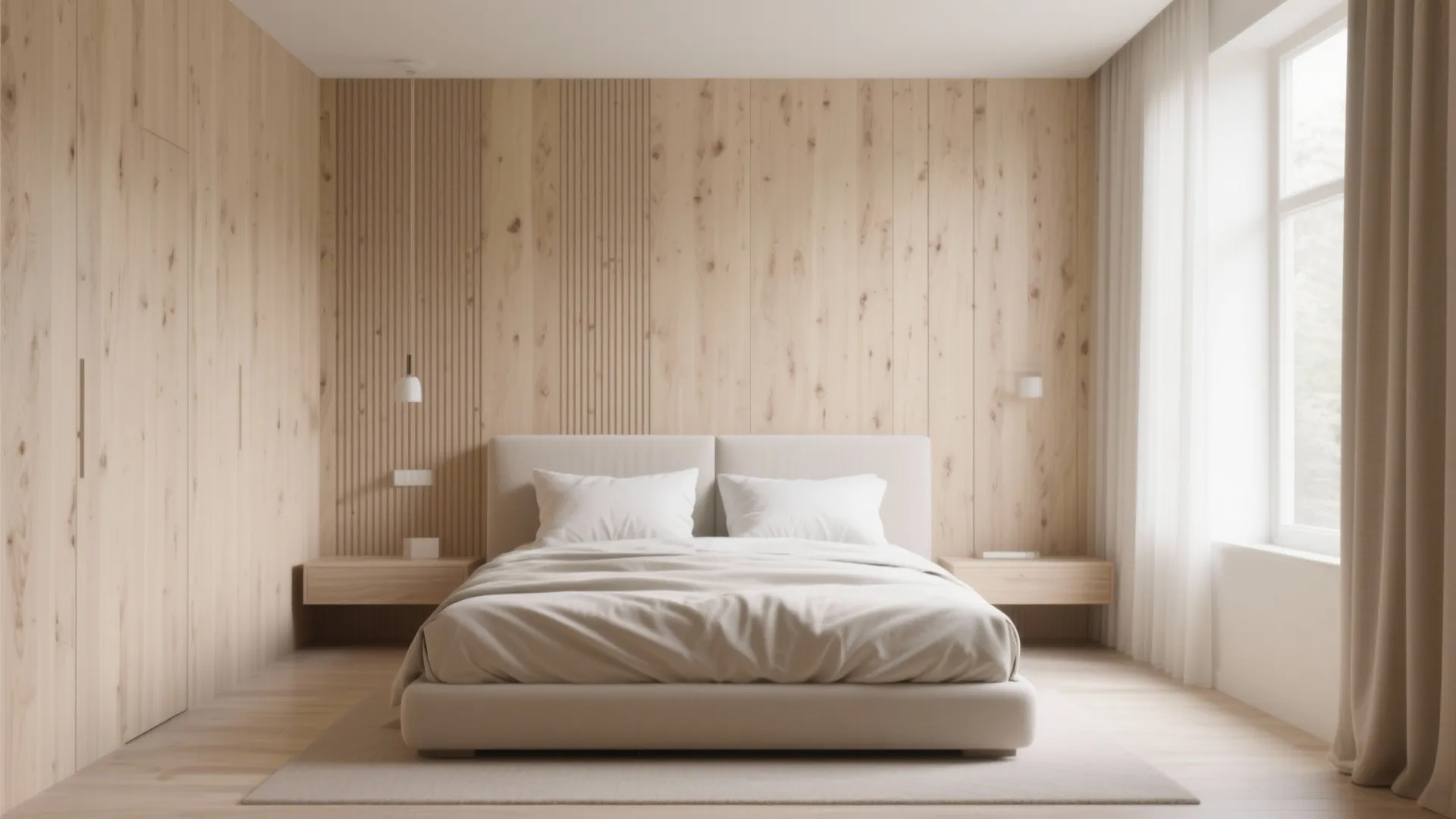 Minimalist Paneling with Neutral Tones
