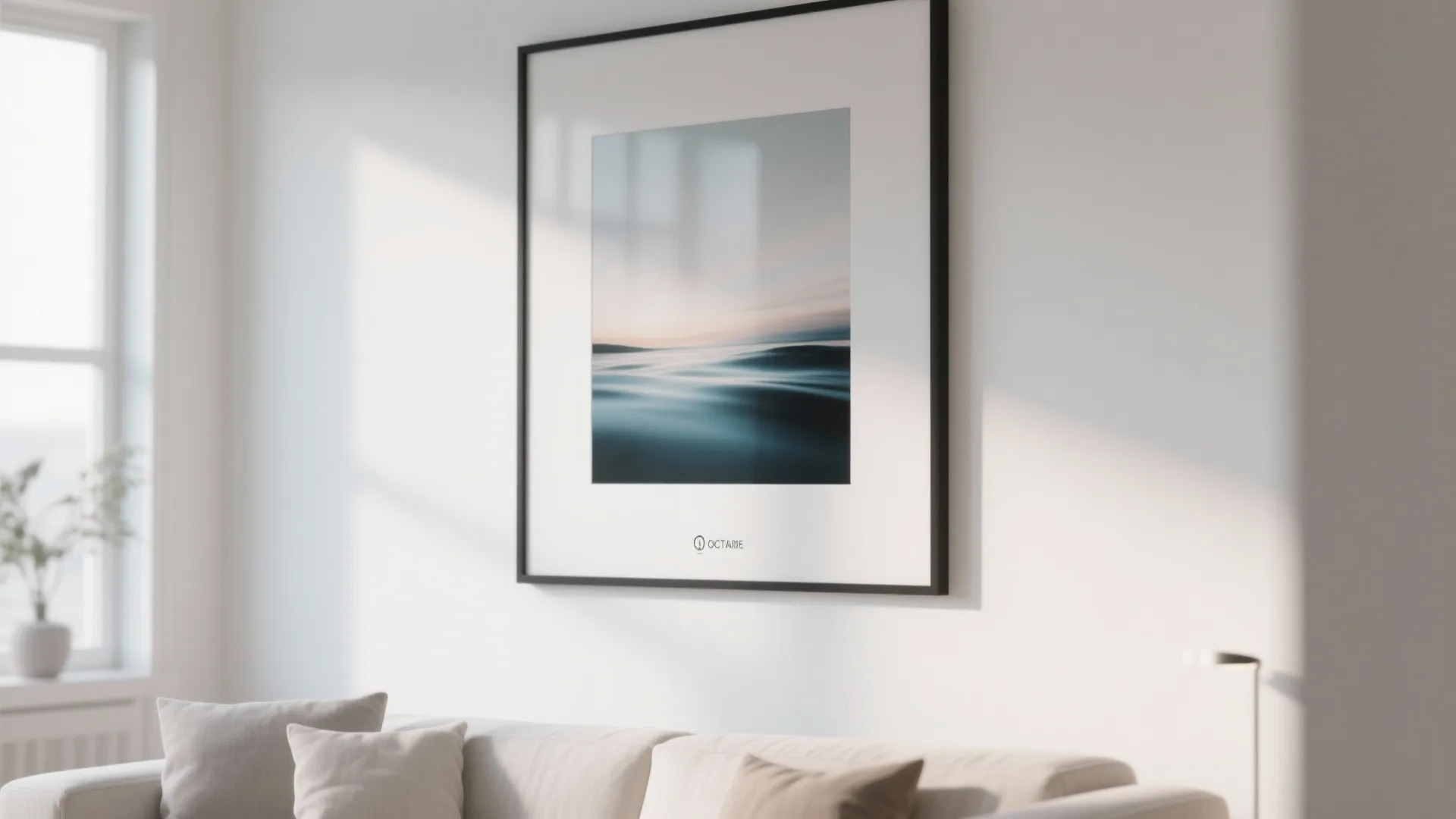 1. Minimalist frame for a clean backdrop