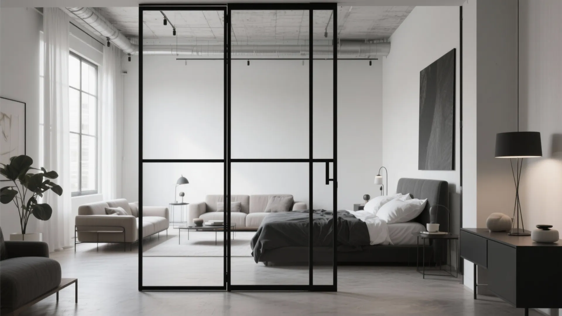 1. Minimalist Black Iron Frame