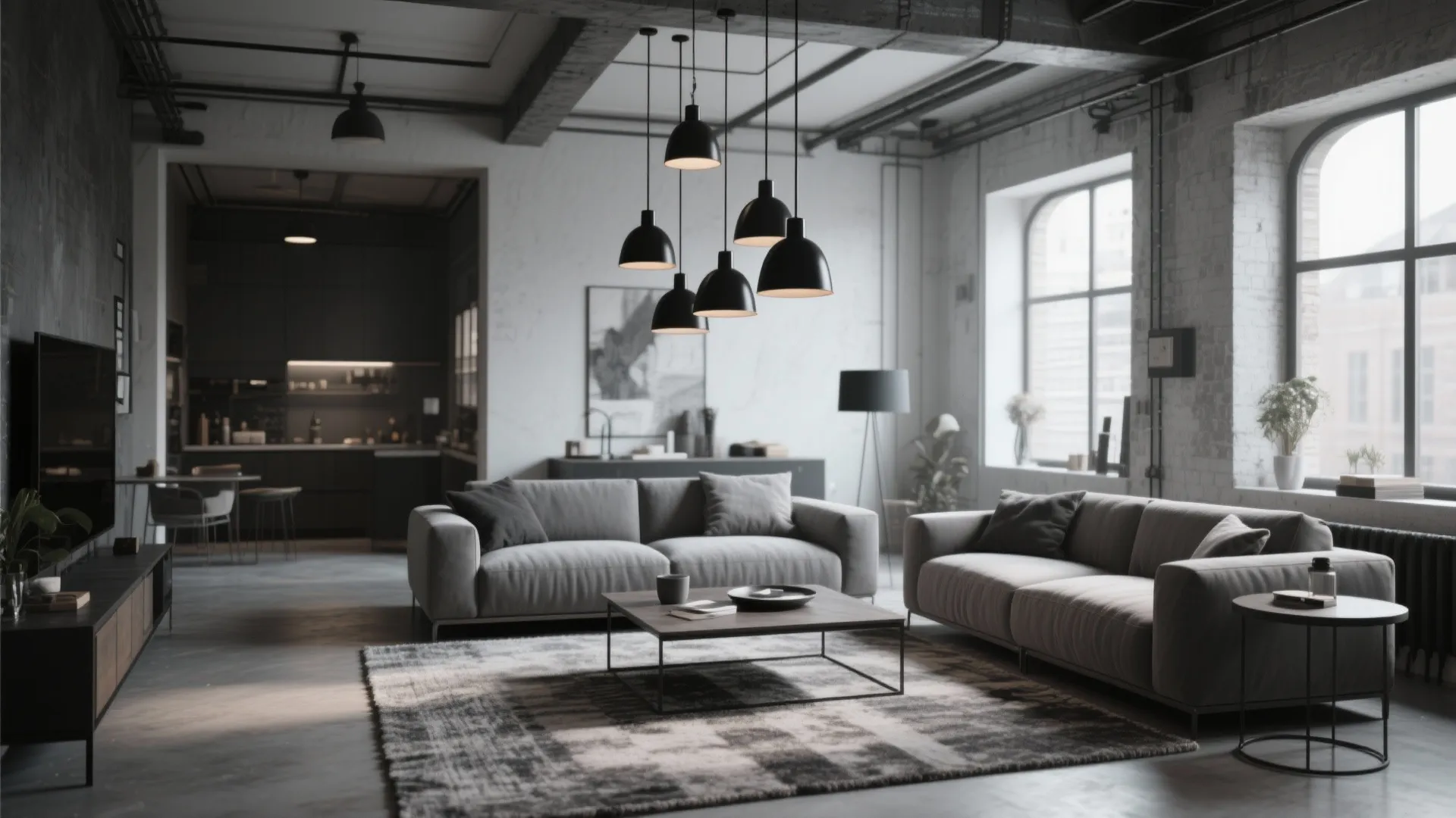 1. Minimalist Black Metal Pendants