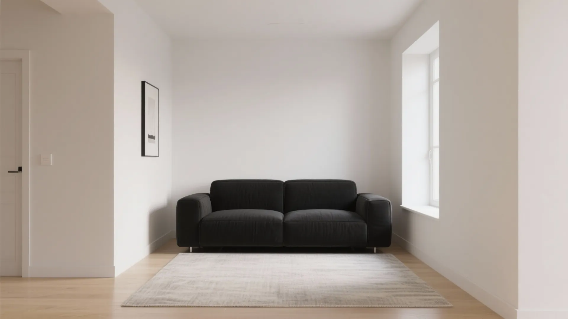 Minimalist Black Sofa for a Modern Touch