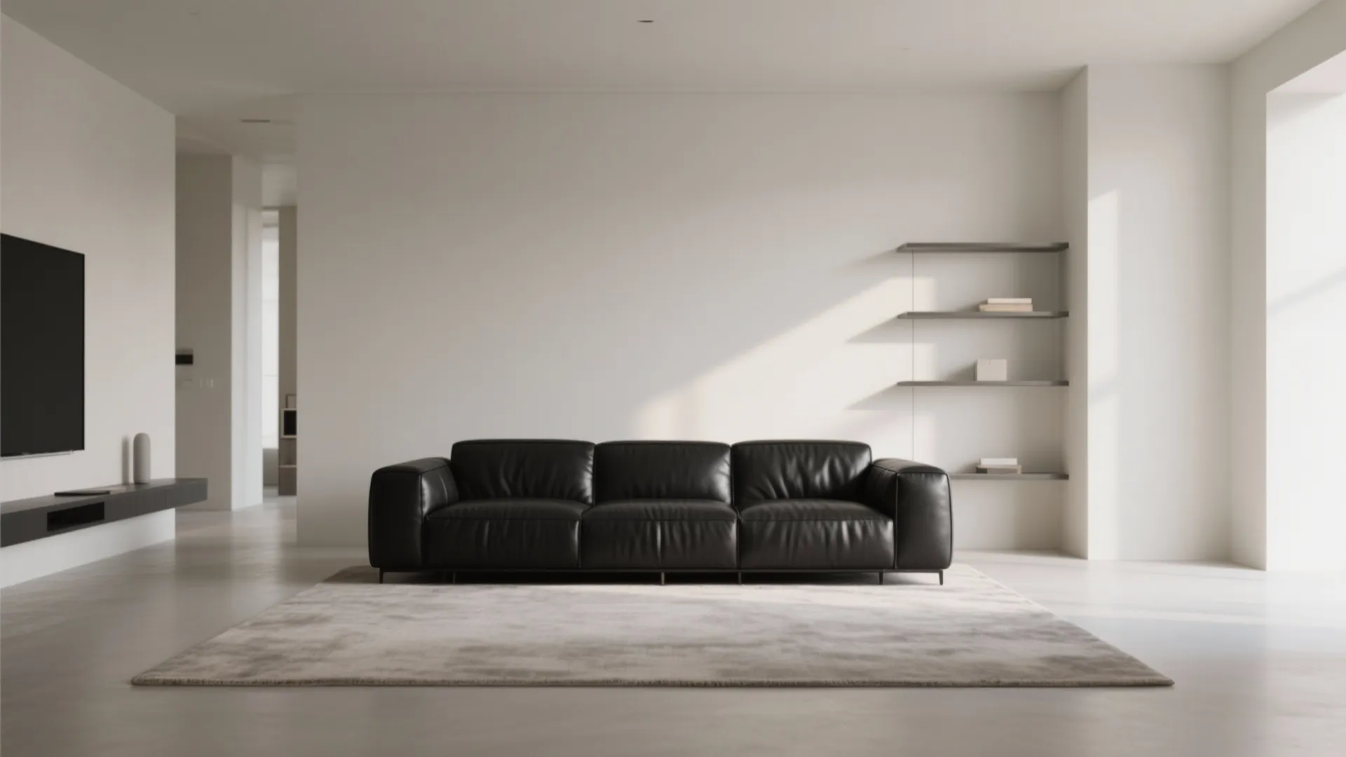 1. Minimalist Black Sofa as a Statement Piece