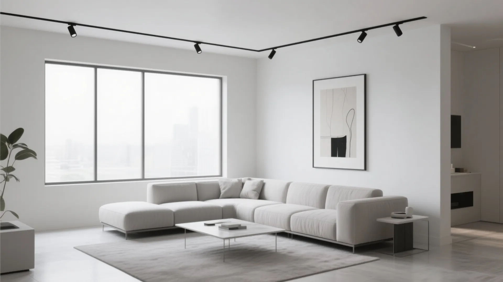 Minimalist Black Track Lighting