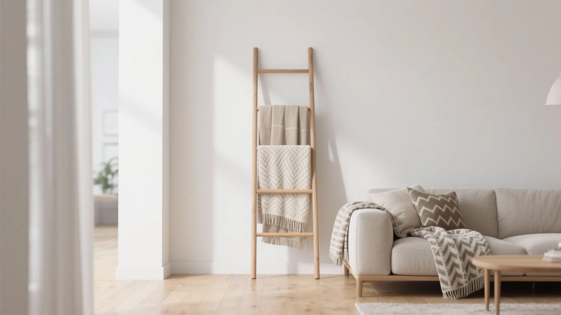 1. Minimalist Blanket Ladder