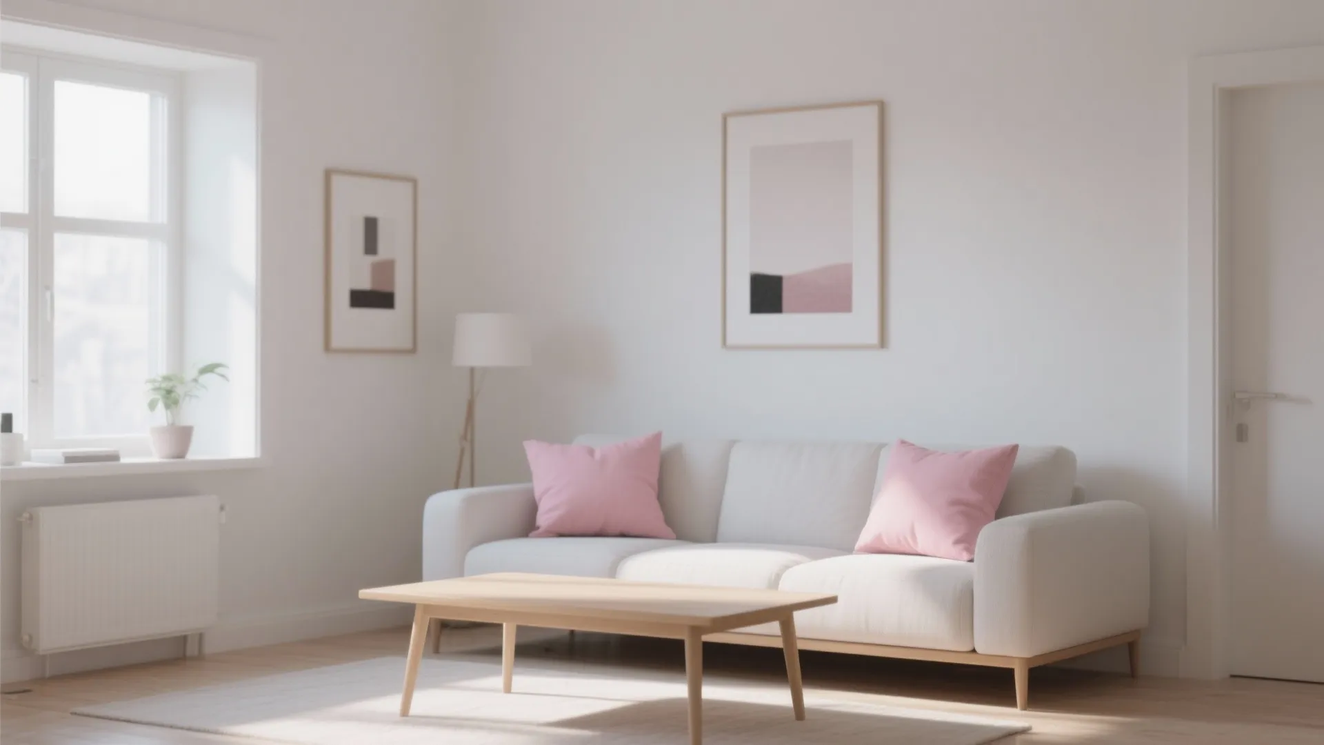 1. Minimalist Blush Pink Accents