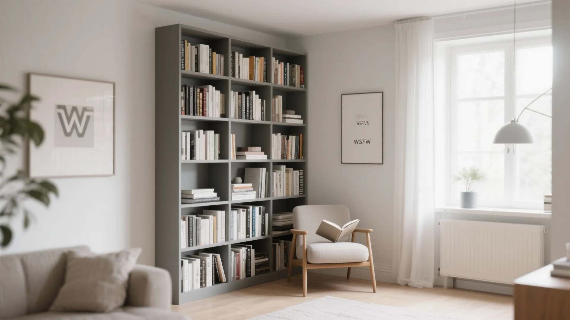 1. Minimalist Book Nook