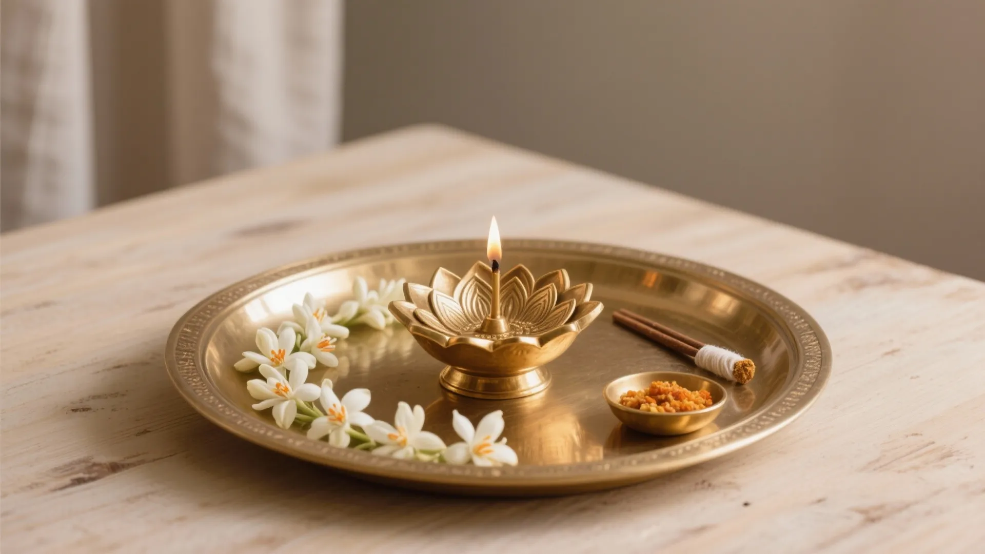 Minimalist Brass Thali, Maximum Calm