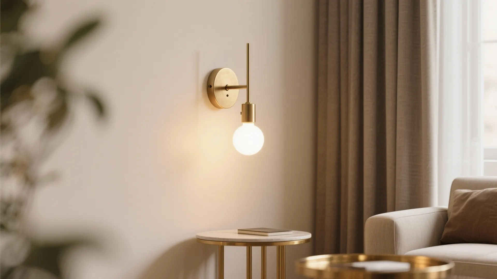 1. Minimalist Brass Fixtures