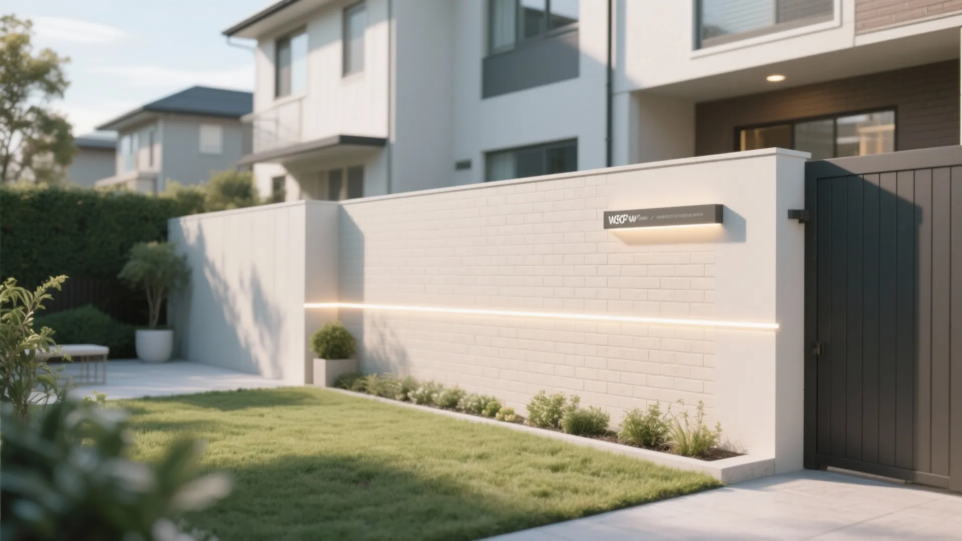 Modern Minimalist Boundary Wall