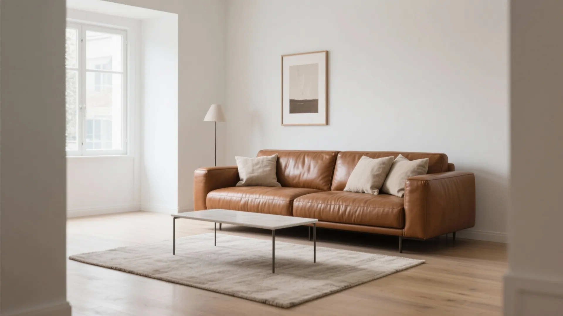 1. Minimalist Accessories Around a Statement Sofa