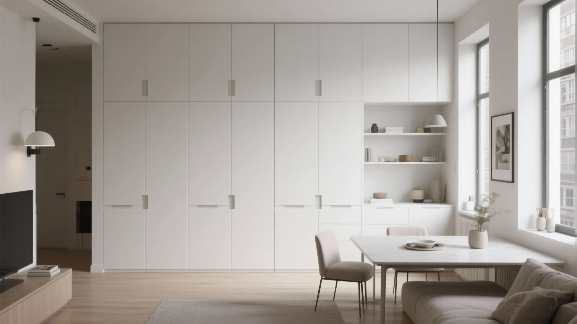 1. Minimalist Built-In Storage