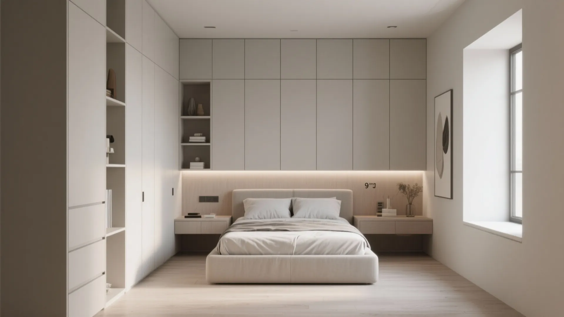 Minimalist storage with built-ins