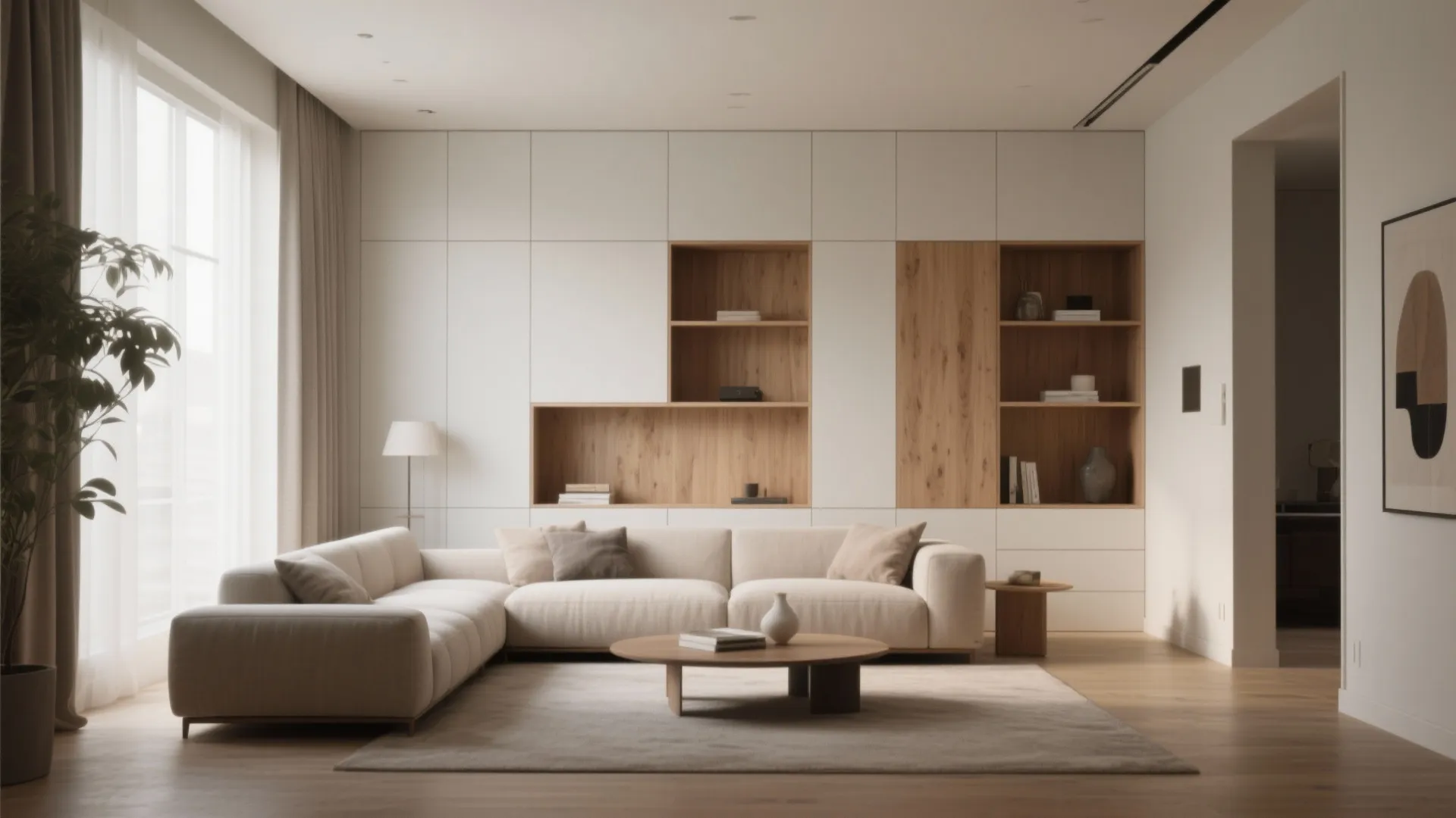 1. Minimalist Built-In Storage