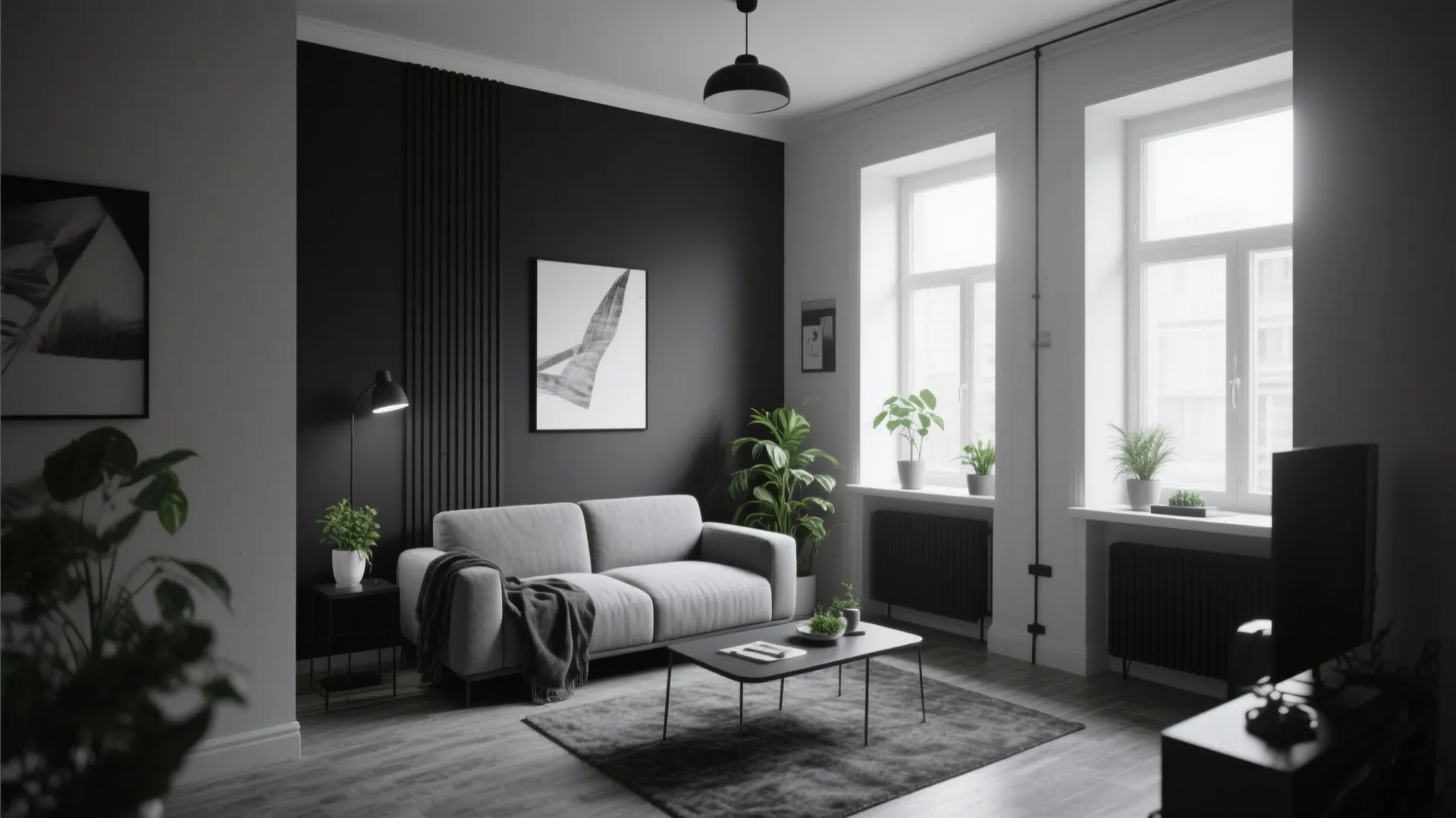 Black-and-white minimalism