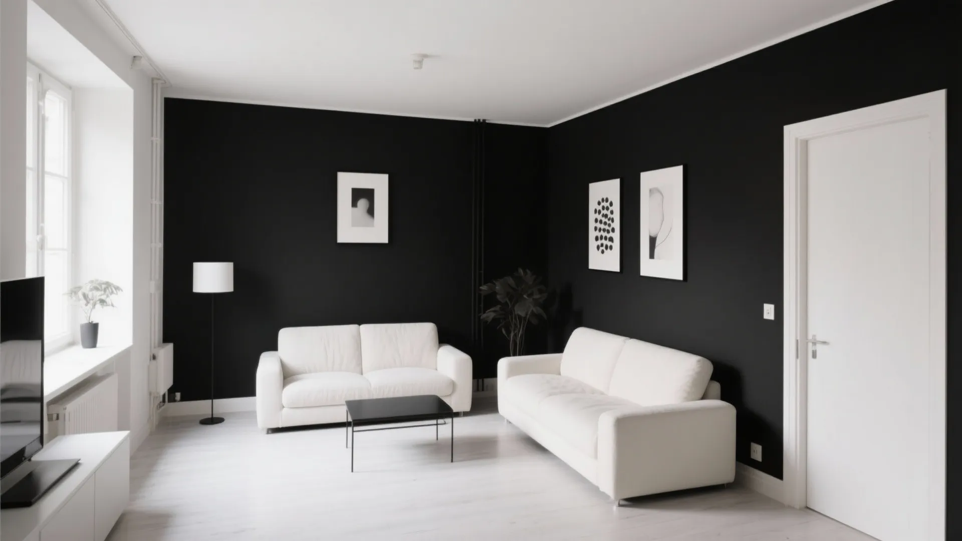 1. Minimalist Black and White Base