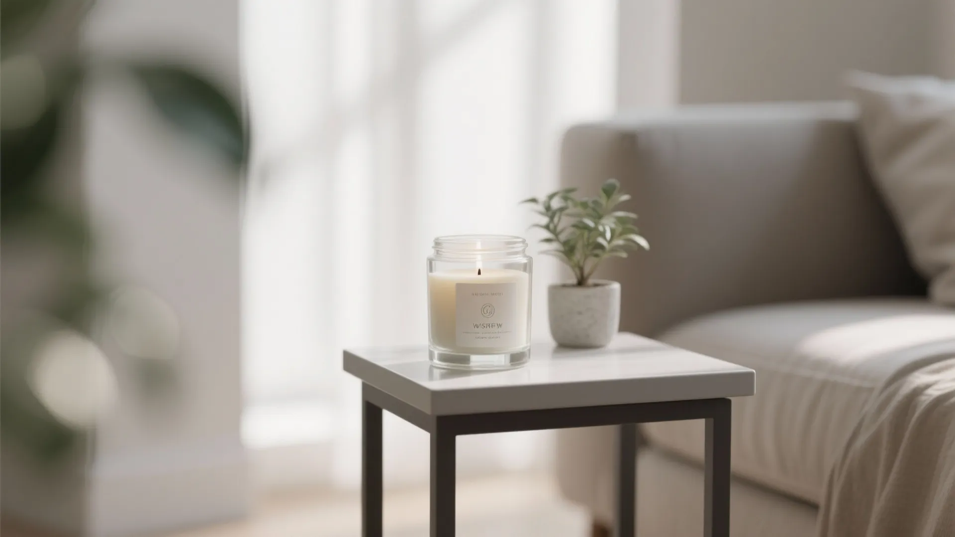 7. Scented Candle in Minimalist Jar