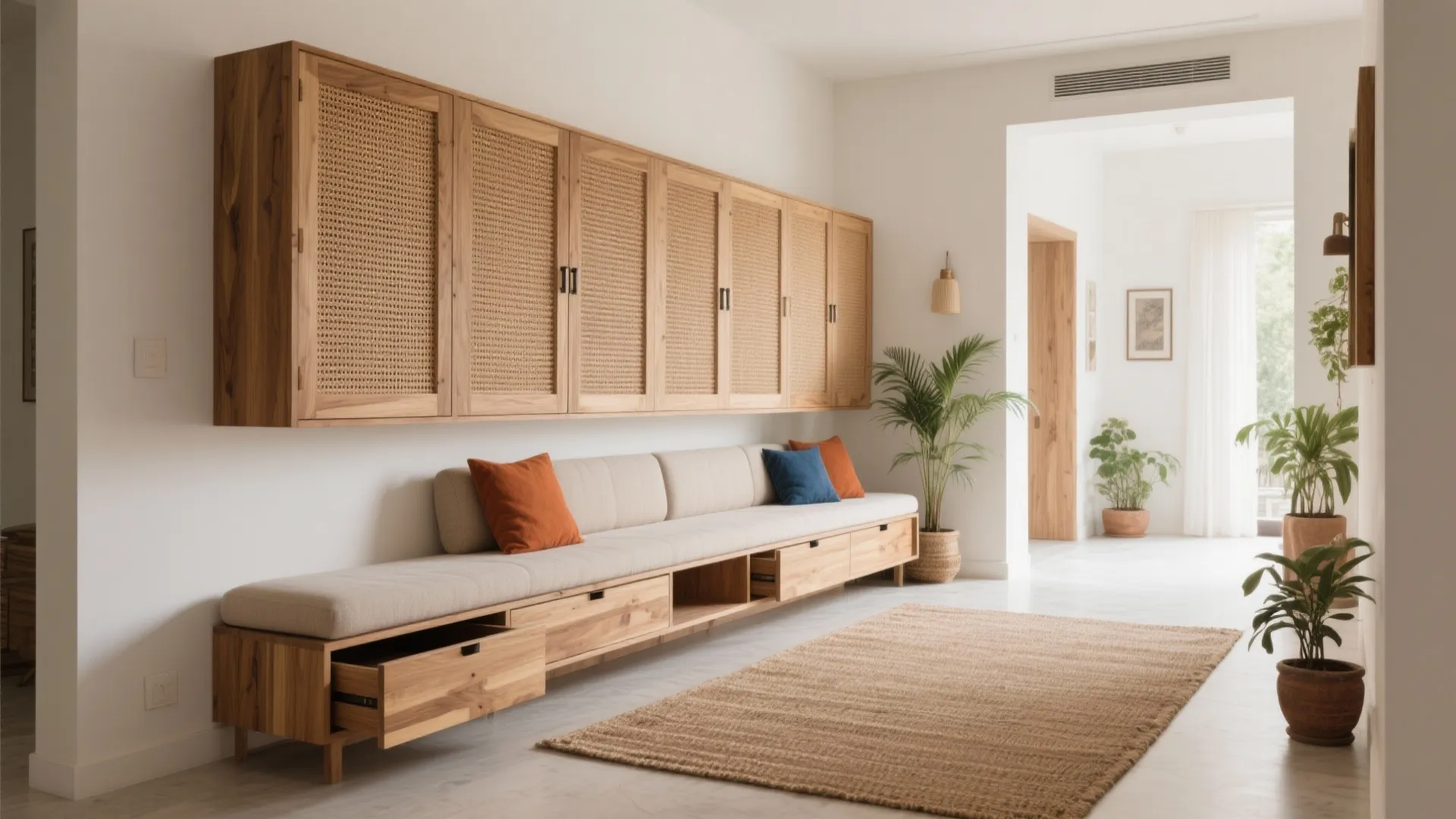 Minimalist storage with Indian character