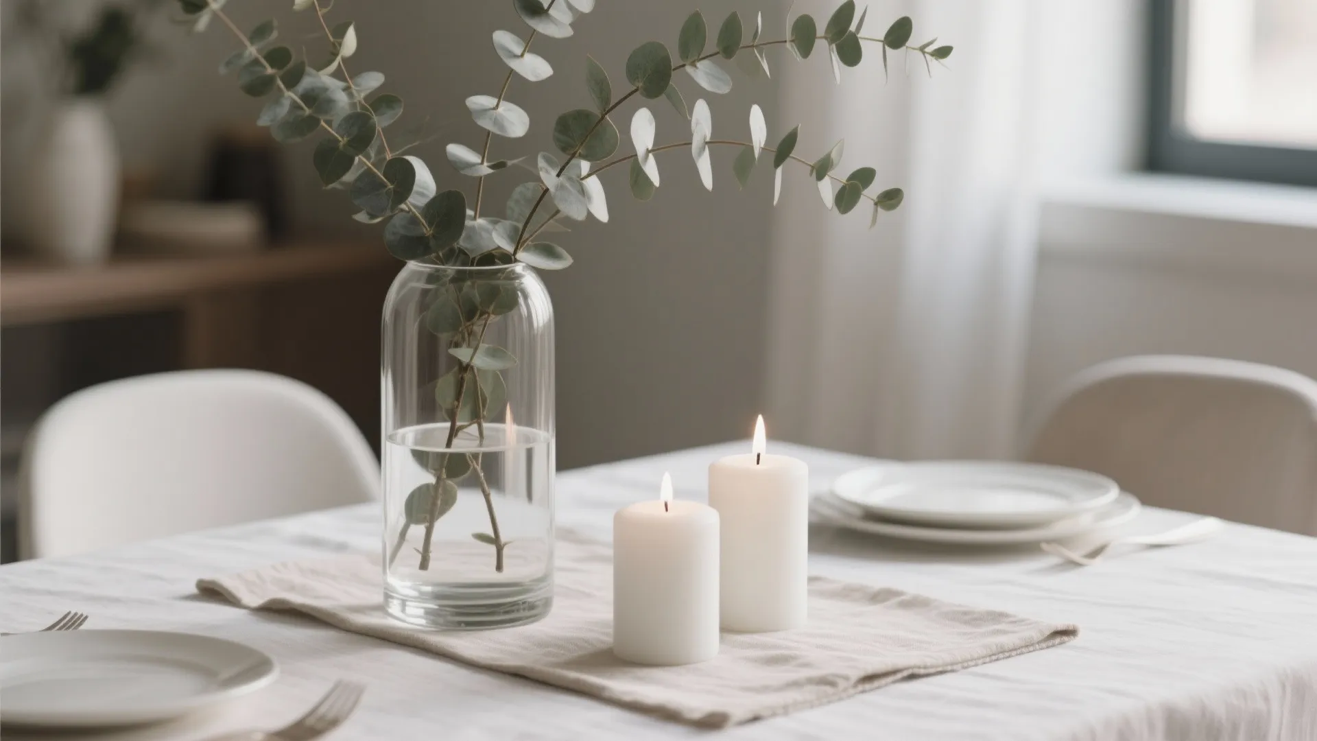 Minimalist table centerpiece