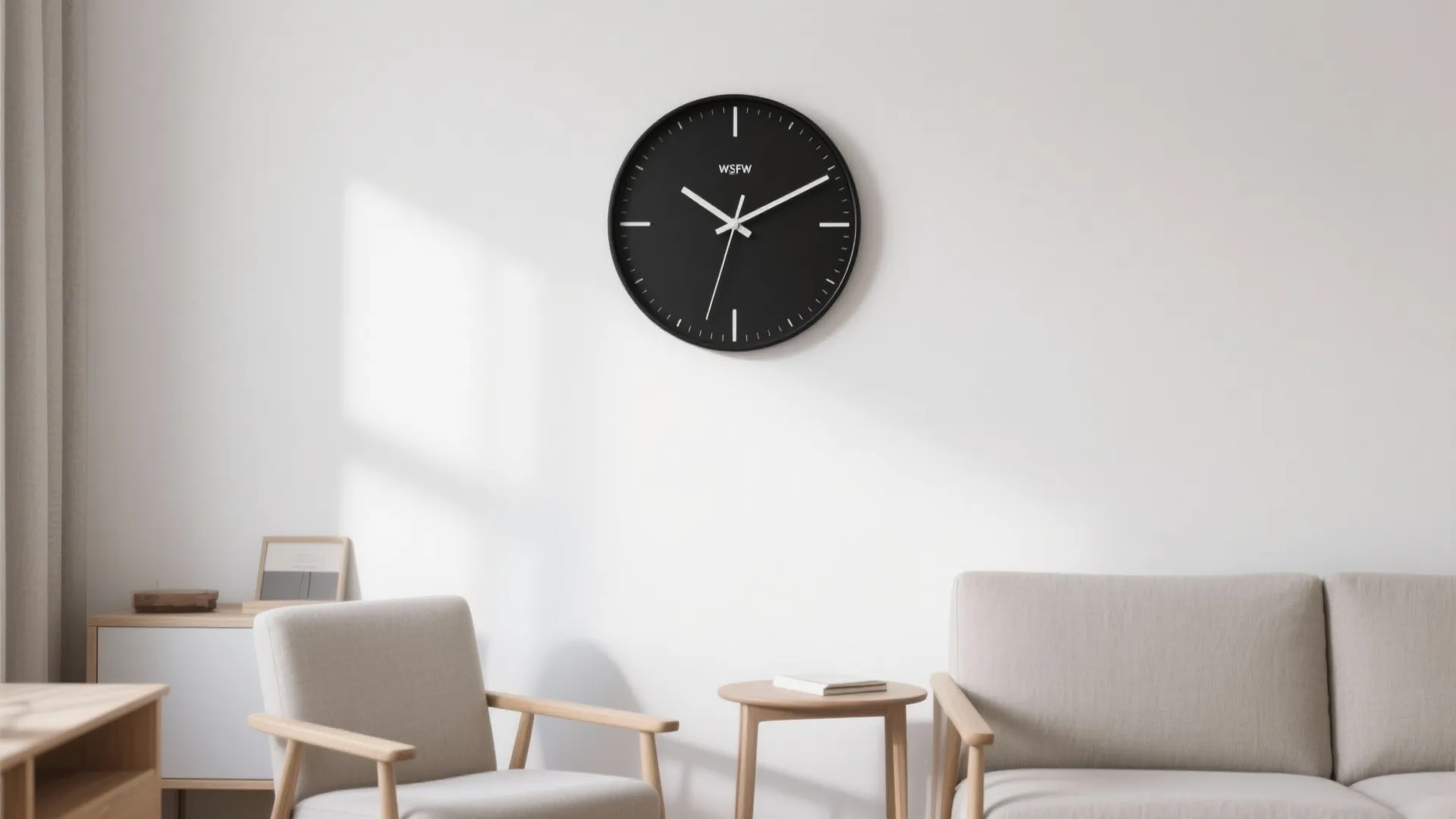 Minimalist wall clock styling