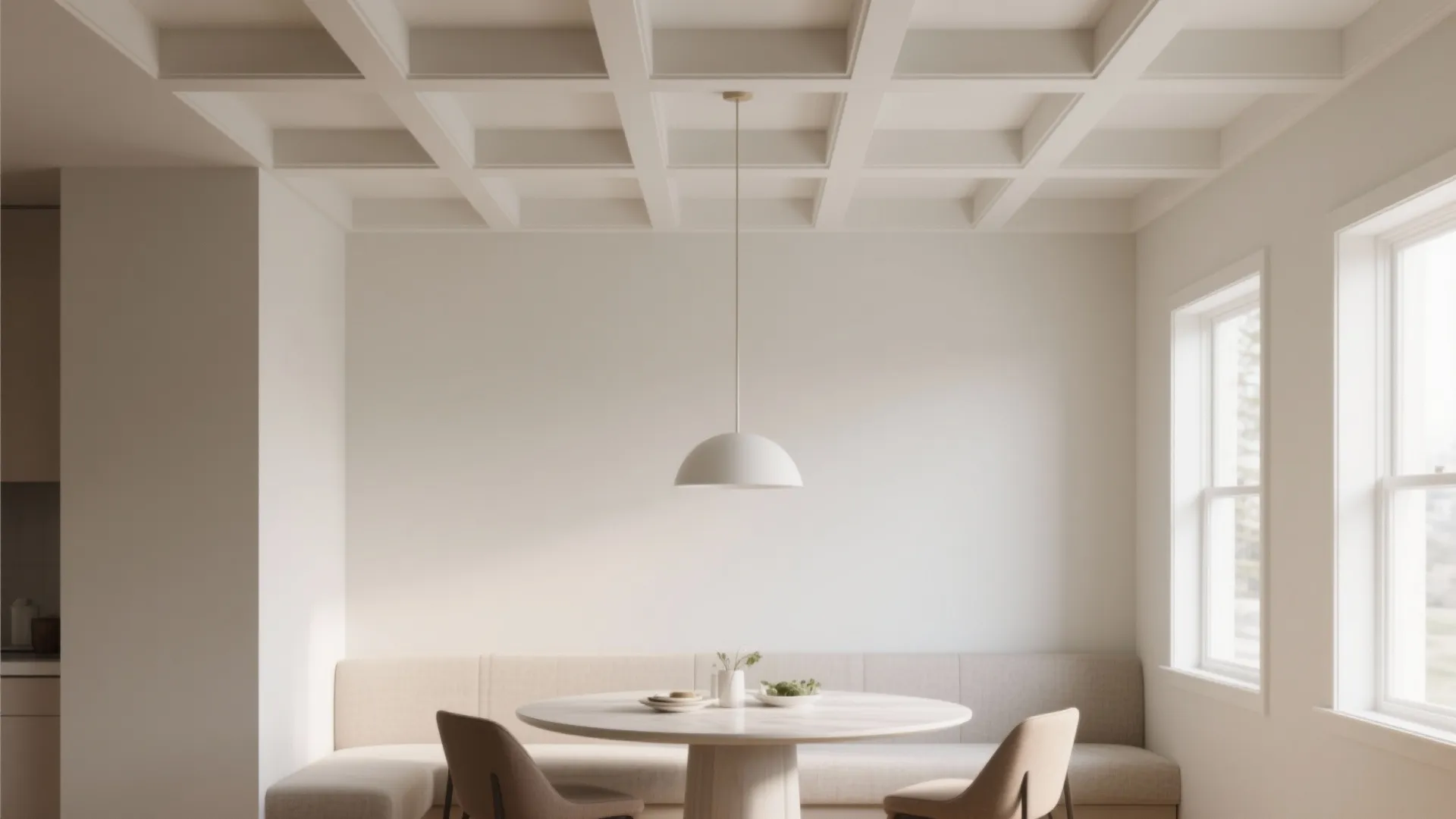 Minimalist Coffered Ceiling