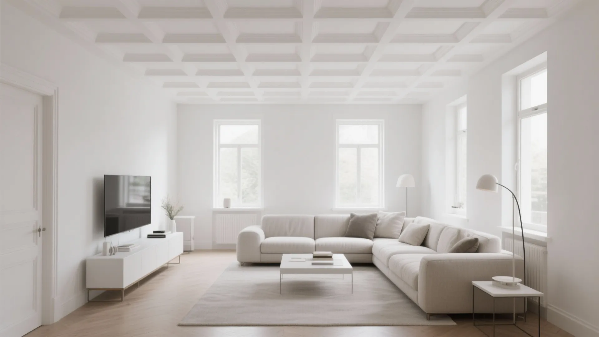 Minimalist Coffered Ceiling