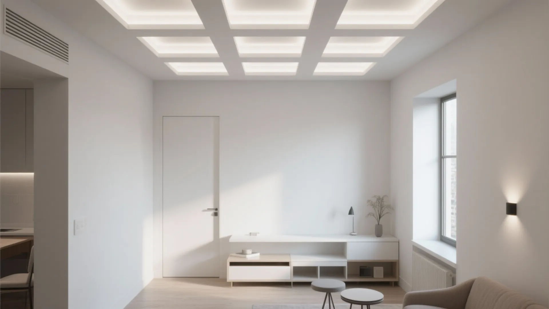 Minimalist Coffered Ceiling